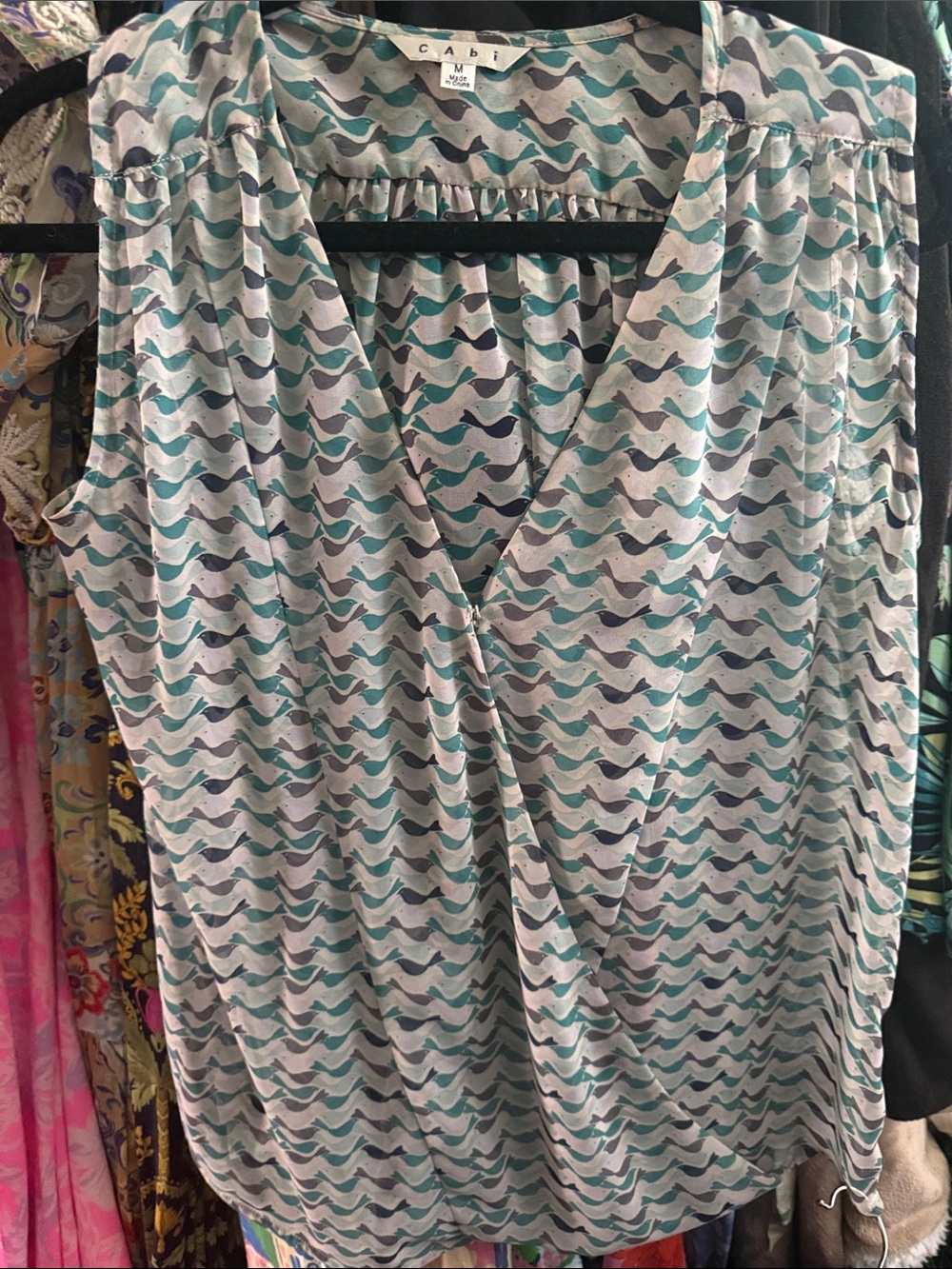 CAbi lightweight crossover blouse
